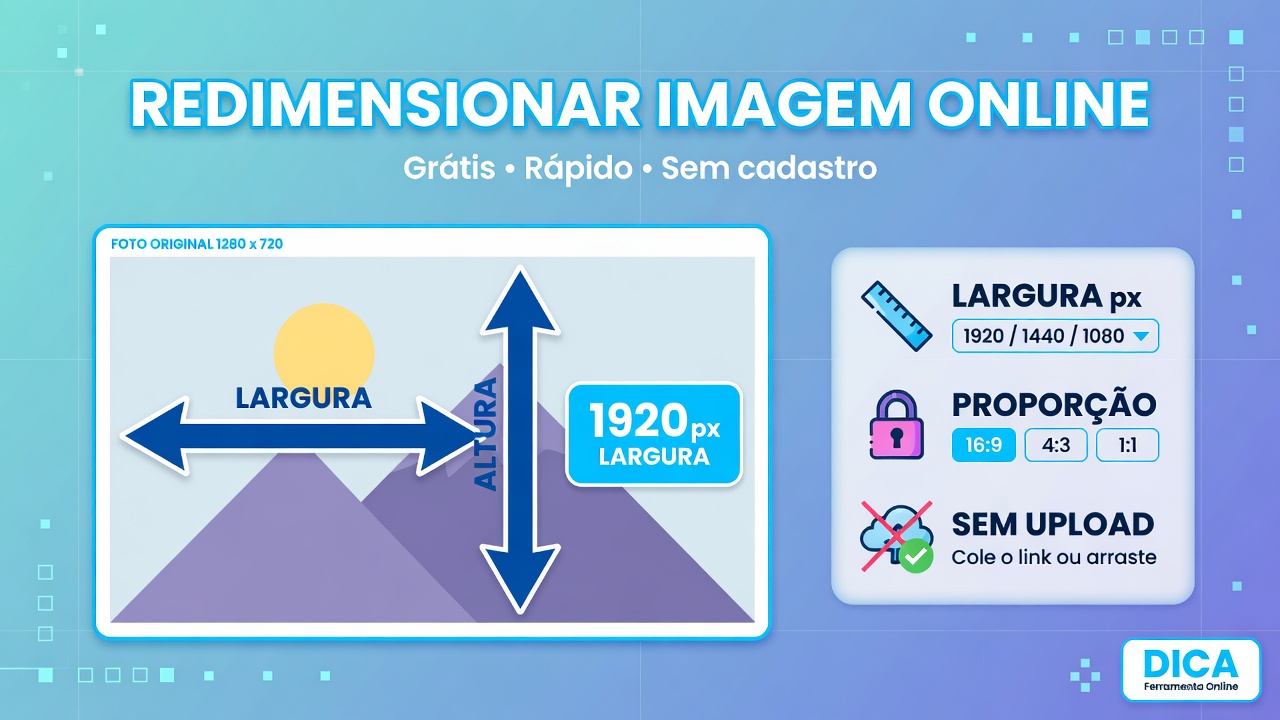 Redimensionar Imagem Online Grátis - Largura e Altura em PX